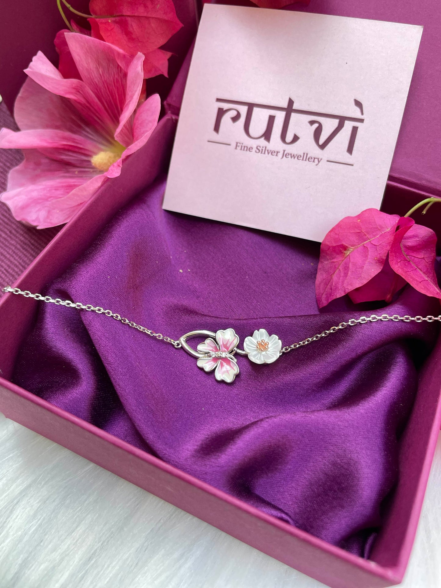 Pink Shell Butterfly Bracelet