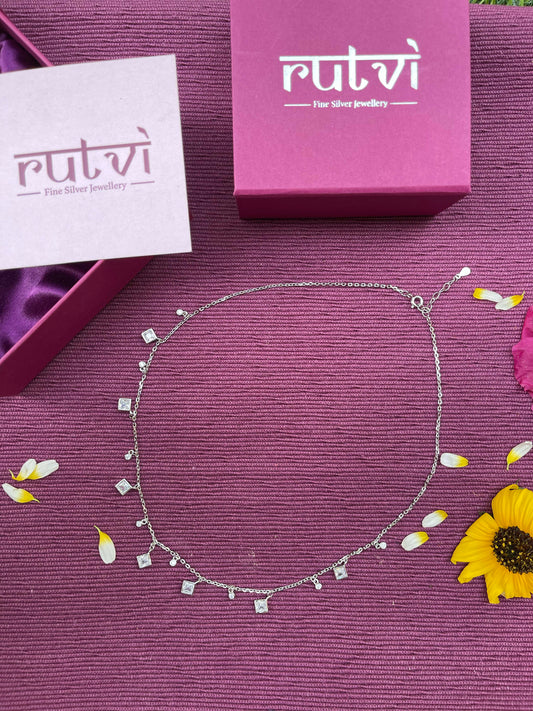 Silver Queens Crystal Necklace