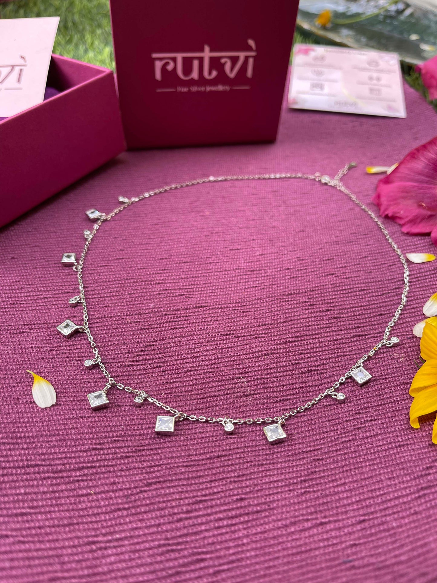 Silver Queens Crystal Necklace