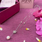 Pearly Clover Pendant with Box Chain