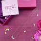 Sparkling Sunset Pendant with Link Chain
