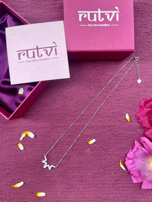 Sparkling Sunset Pendant with Link Chain