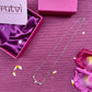 Zircon Arc Pendant with Link Chain