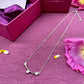 Zircon Arc Pendant with Link Chain