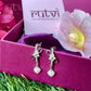Twisted Bow Pearl Earrings
