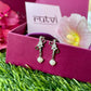 Twisted Bow Pearl Earrings