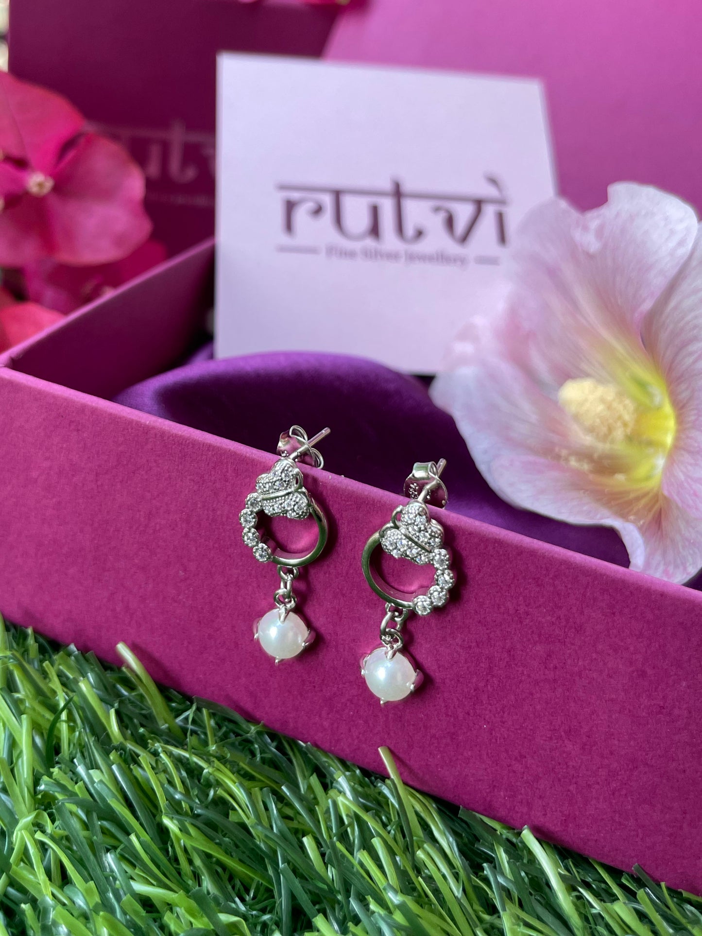 Butterfly Pearl Earrings