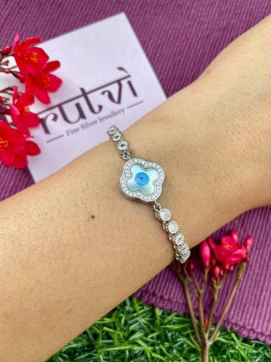 Lucky Clover Evil Eye Bracelet