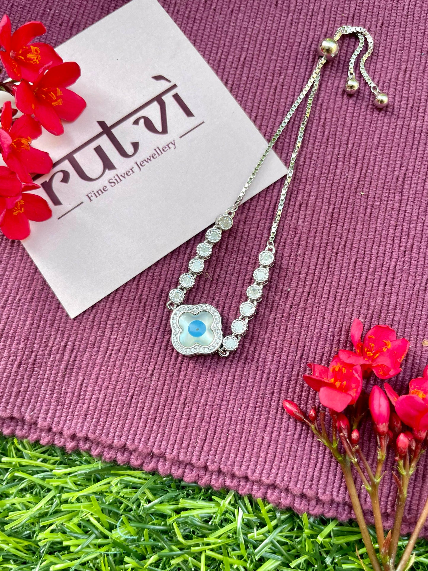 Lucky Clover Evil Eye Bracelet