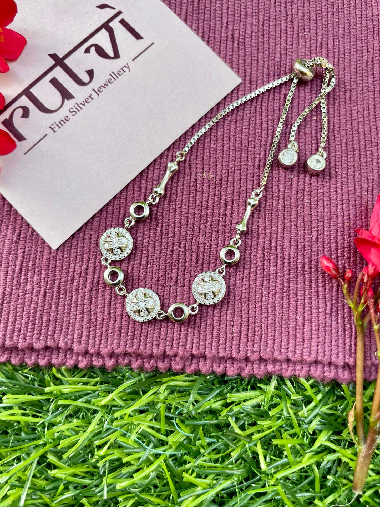 Floral Wreath Adjustable Bracelet