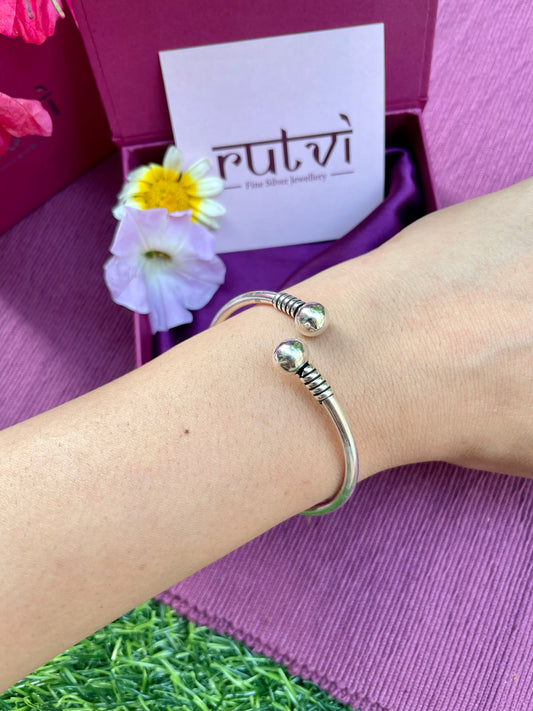 Oxidised Open Bead Bangle