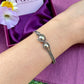 Oxidised Twisted Bead Bangle