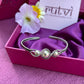 Oxidised Twisted Bead Bangle